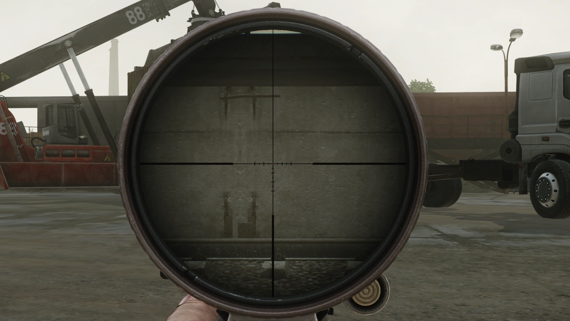 The reticle of the Razor HD Gen.2 at 6x, seen in game