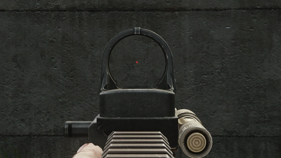 The reticle of the SRO, seen in game