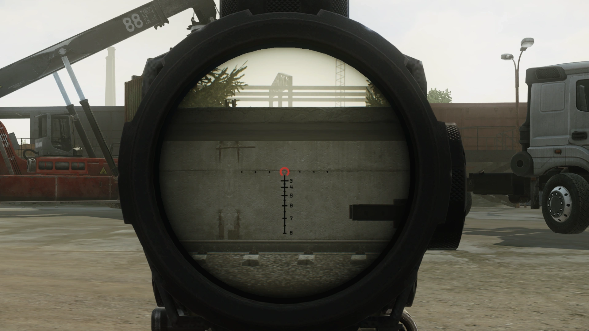 The reticle of the BRAVO4, seen in game